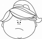 Face Angry Clipart Sad Clip Girl Annoyed Mad Cliparts Outline Faces Bible Drawing Annoying Mycutegraphics Eyebrows Emotions Mean Graphics Little sketch template
