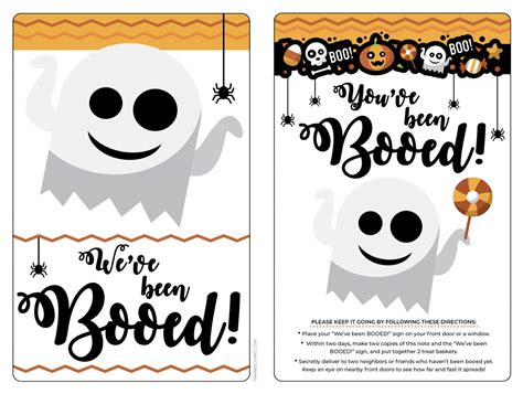 printable youve  booed cards  halloween fun