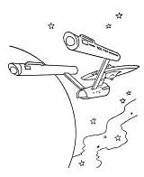 Trek Star Coloring Sheets Pages Printable Enterprise Starship Activity Movie Tv Bluebonkers sketch template