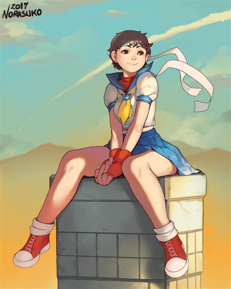 kasugano sakura street fighter and 1 more drawn by