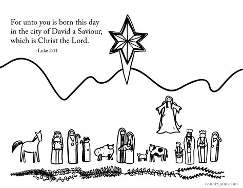 printable nativity coloring page design dazzle