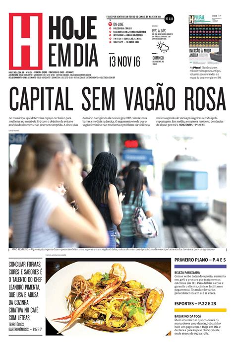 capa do dia 13 11 2016 hojeemdia jornal notícias news newspaper
