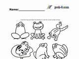 Frogs Counting Coloring Worksheet sketch template