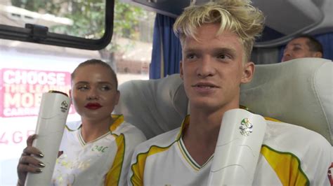 cody simpson and alli simpson s thatsgold olympic torch run youtube