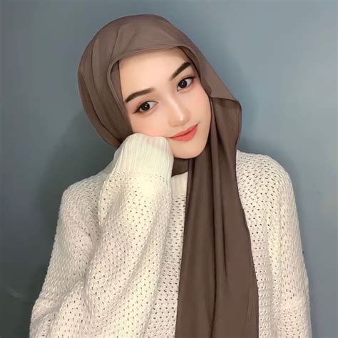 Jual Hijab Jilbab Pashmina Meleyot Bahan Kaos Jersey Shopee Indonesia