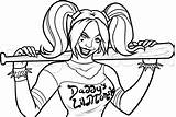Harley Quinn Drawing Coloring Pages Easy Joker Cartoon Drawings Squad Suicide Para Colorir Draw Pintar Desenhos Face Davidson Imprimir Bts sketch template