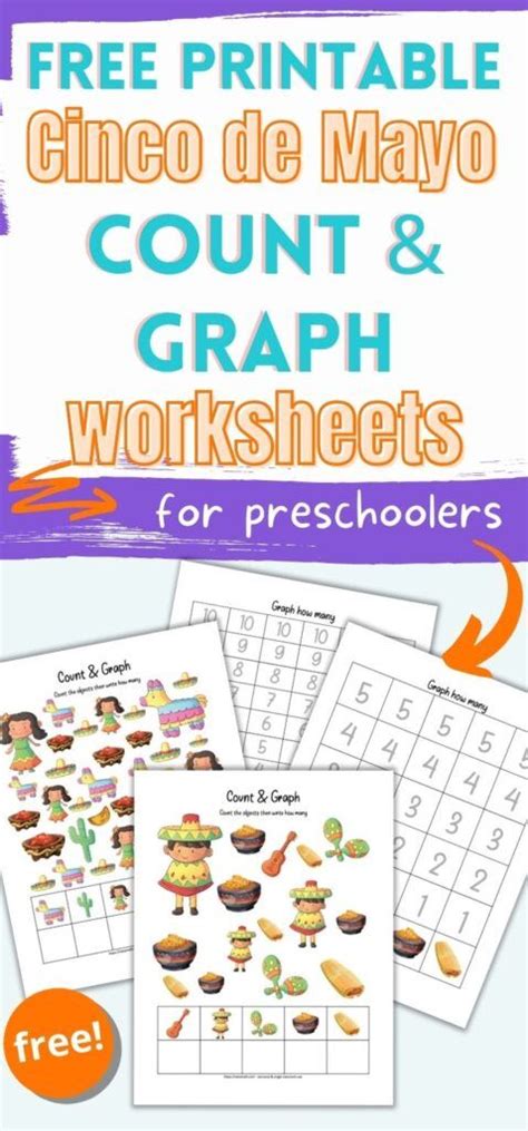 printable cinco de mayo count  graph worksheets