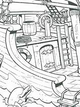 Ship Coloring Pages Pirate Sunken Ships Getdrawings Drawing Getcolorings sketch template