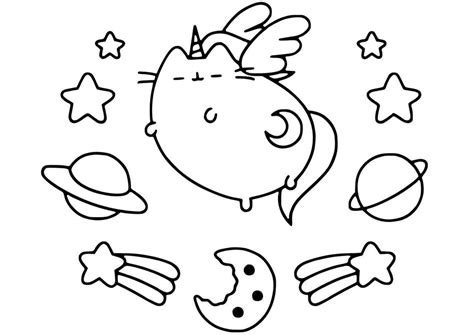 space cat high quality  coloring   category unicorn