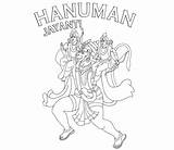 Hanuman Drawing Coloring Lord Wallpaper Pages Simple Colour Template Getdrawings sketch template
