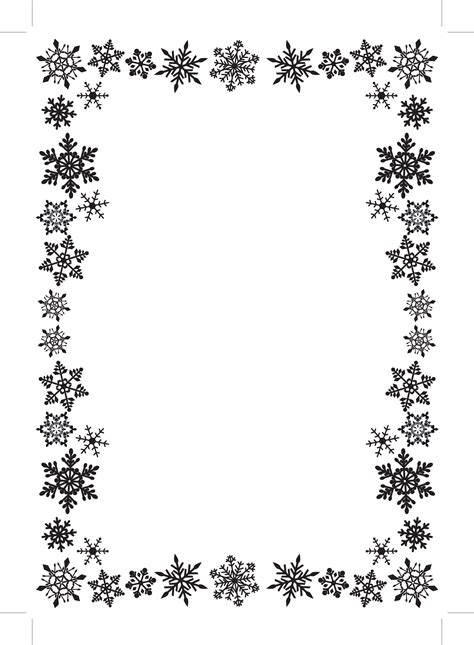 snowflake border clipart clipartlook