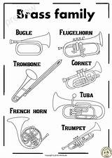 Instrument Families Collage sketch template