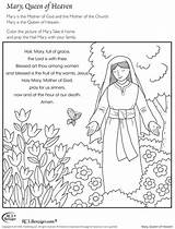 Mary May Crowning Virgin Queen Coloring Heaven Printable Pages Hail Kids Choose Board Catholic sketch template
