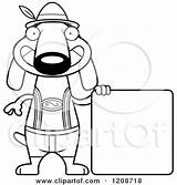 Dachshund Oktoberfest Skinny Wearing German Dog Happy Lederhosen Royalty Clipart Cory Thoman Vector Cartoon 2021 sketch template