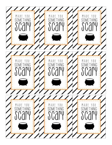 halloween gift tags  printable short stop designs