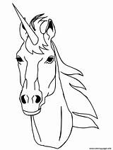 Unicorn Coloring Head Realistic Pages Printable Print sketch template