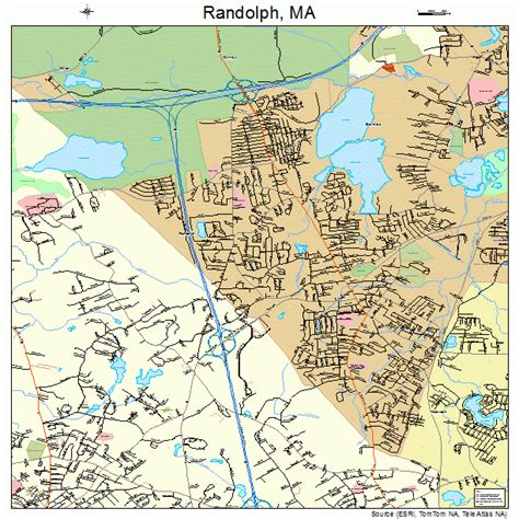randolph massachusetts street map