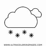 Coloring Snow Cloud Pages sketch template