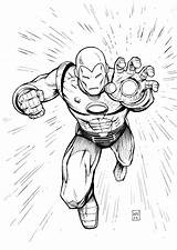 Iron Man Coloring Pages Printable Avengers Superhero Kids Choose Board Marvel Book sketch template