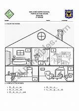 House Parts Worksheet Worksheets Vocabulary sketch template