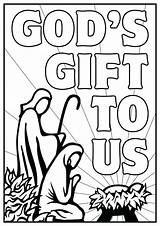Nativity Coloring Pages Printable Kids Scene Manger Christmas God Color Colouring Christian Sparks Print Away Adults Simple Drawing Preschool Children sketch template