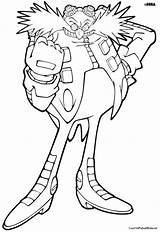 Eggman Sonic Colouring Hedgehog Planetadibujos sketch template