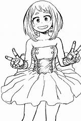 Ochako Colorear Uraraka Aniyuki sketch template