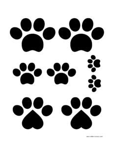 cat paw prints templates