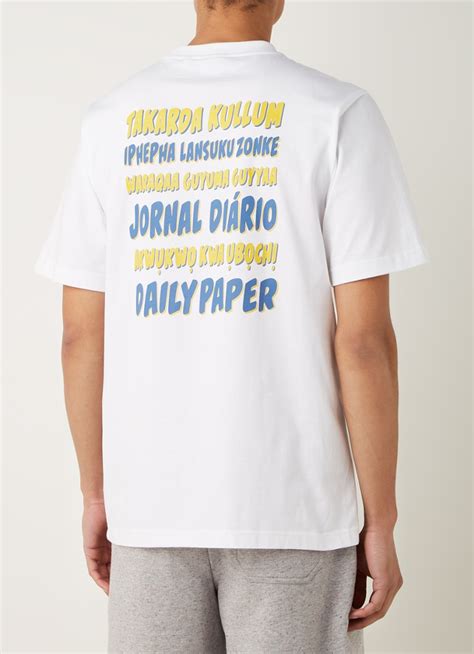 daily paper remulto  shirt met logo en backprint wit de bijenkorf