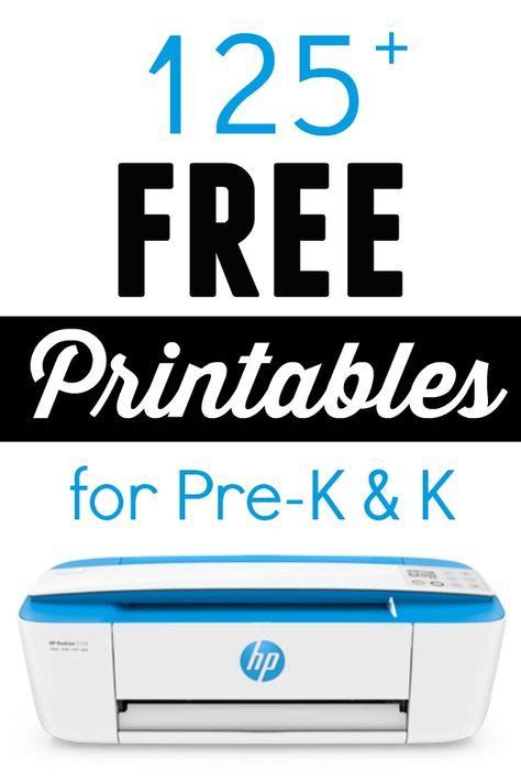 printable worksheets  preschool pre  kindergarten kids