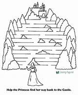 Maze Mazes Printable Kids Coloring Channel Pages Games Princess Activity sketch template