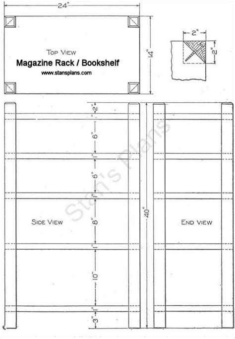 printable plans   magazine rack