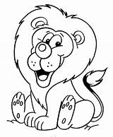 Lion Coloring Pages Cartoon Lions Getcolorings Color Printable Print sketch template
