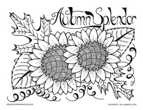 fall coloring pages  adults printable