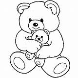 Teddy Bear Coloring Pages Cute Kids Drawing Big Little Color Hugging Printable Simple Emo Bears Getcolorings Getdrawings Christmas Activities Kleurplaten sketch template