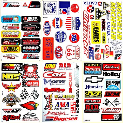 motorsport cars hot rod nhra drag racing lot  vinyl decals stickers