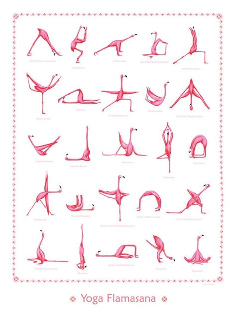 pink flamingo yoga pose poster   asanas    poster fondo