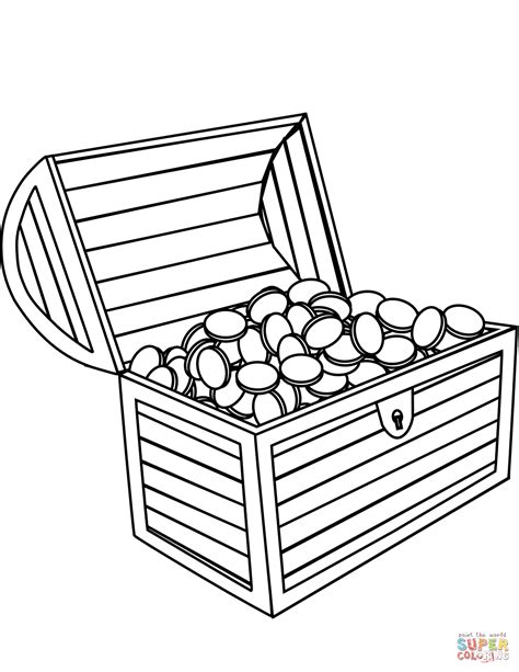 treasure chest coloring page  printable coloring pages