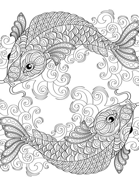 koi fish coloring page   thousand photographs