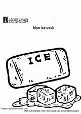 Ice Pack Coloring Cubes Edupics Pages sketch template