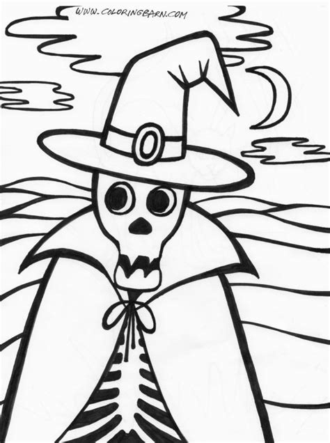 halloween skeleton coloring pages printables coloring home