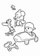 Pocoyo Coloring Pages Friends Color Rush California Gold Getcolorings Getdrawings sketch template