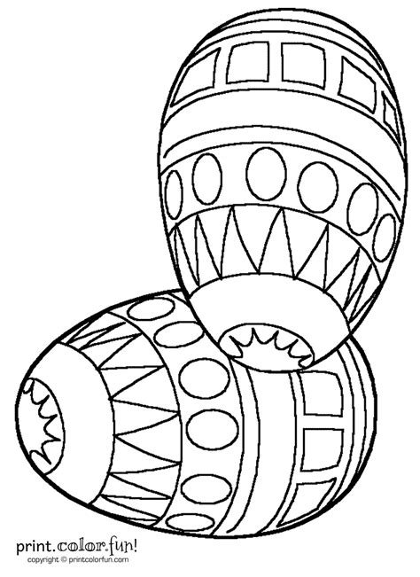 decorated easter eggs coloring page print color fun