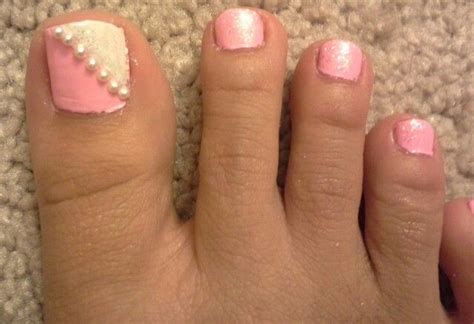 pink pearl pedicure nail designs nail polish nail art