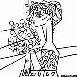 Picasso Jacqueline Colorare Ausmalbilder Kunst Roque Cubismo Colorir Malvorlagen Libri Miro Colouring Opera Atividade Espagnole Famosi Quadri Pintor Jaqueline Schizzi sketch template