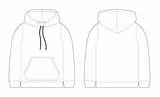 Hoodie Drawing Back Sketch Front Technical Men Clothes Sportswear Kids Fashion Vector Premium Casual Urban Style sketch template