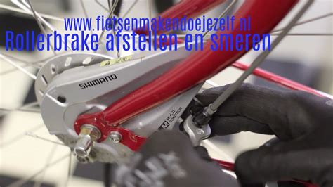 rollerbrake afstellen en smeren fiets rem repareren youtube