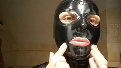 putting and shine latex mask youtube