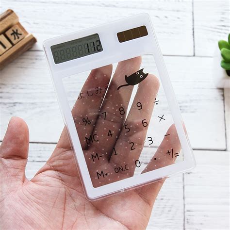 piece handheld transparent scientific calculator cute pocket calculator solar calculators