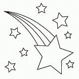 Coloring Pages Stars Printable Moon Star Popular sketch template